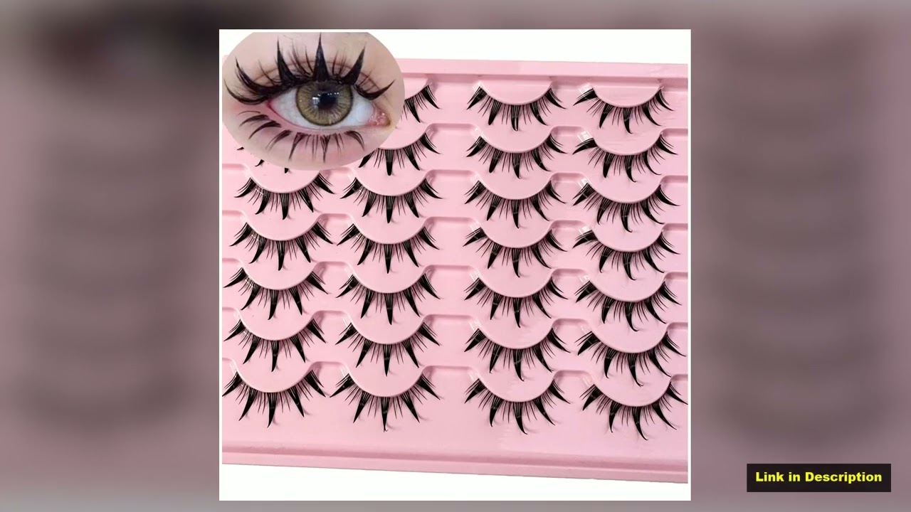 New 141075Pairs Manga Lashes Natural Eyelashes Soft Cross Wispy Clear Band False Eyelashes Doll