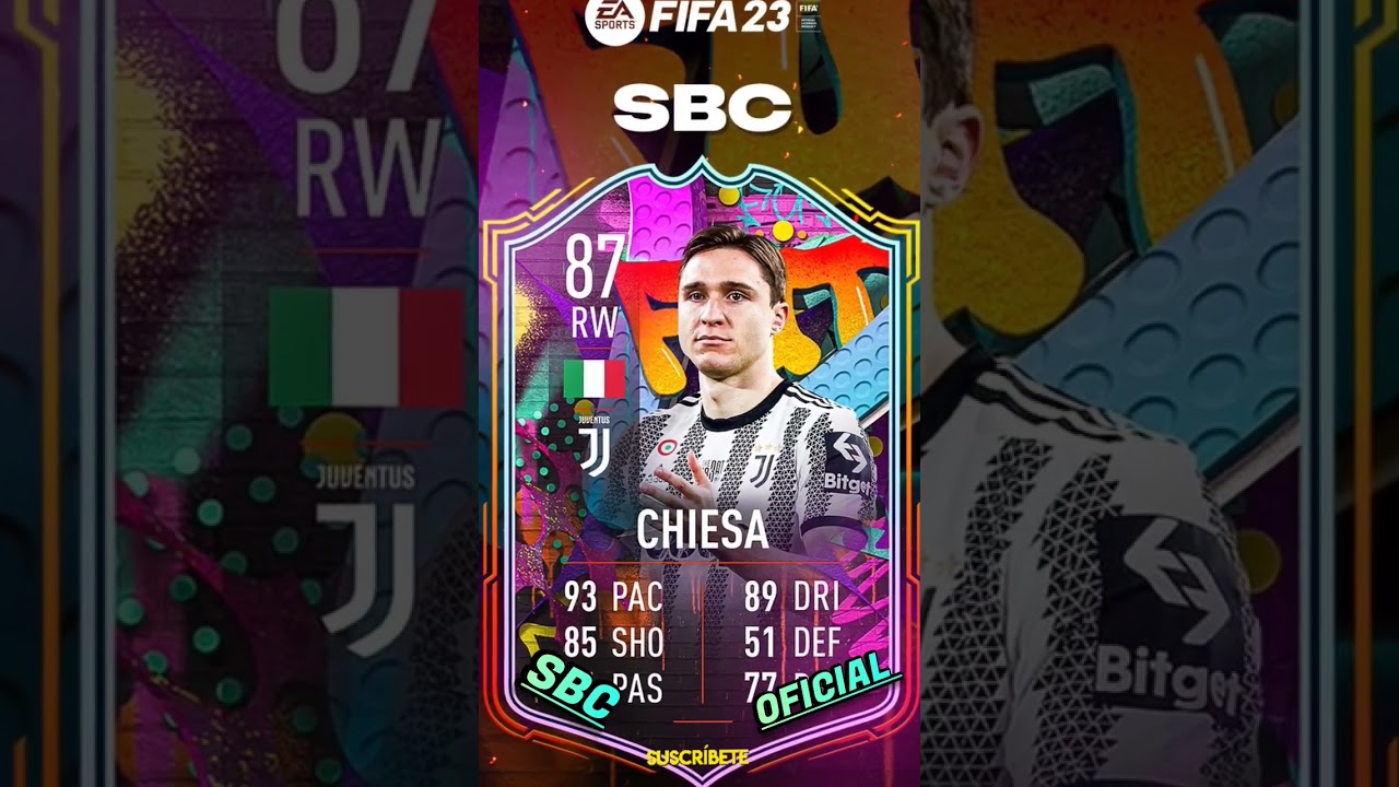 FIFA 23 SE VIENE FEDERICO CHIESA SBC!! OFICIAL OUT OF POSITION 