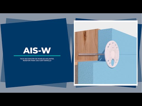 Youtube 1 - AIS-W - Fixing plug for insulation panels. Washer for use with screw. 