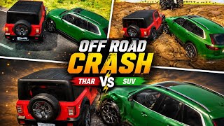THAR VS SUV Ultimate Offroad Crash Test 💥 कौन बचा आखिर तक? 😱