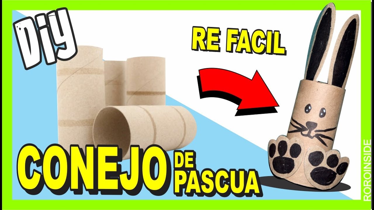diy-conejo-de-pascua-con-cart-n-reciclado-re-facil-youtube