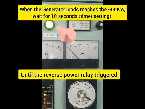 Reverse Power Relay Actual Testing