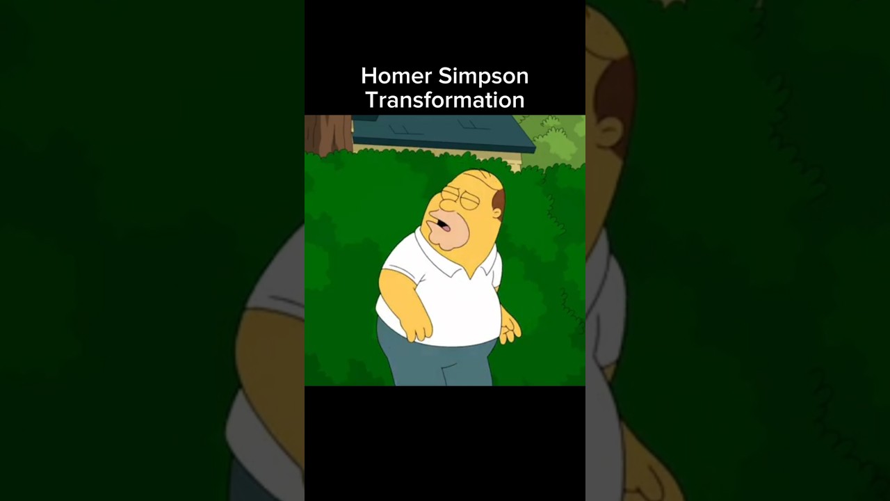 Family guy Peter turns into Homer Simpson bush meme 