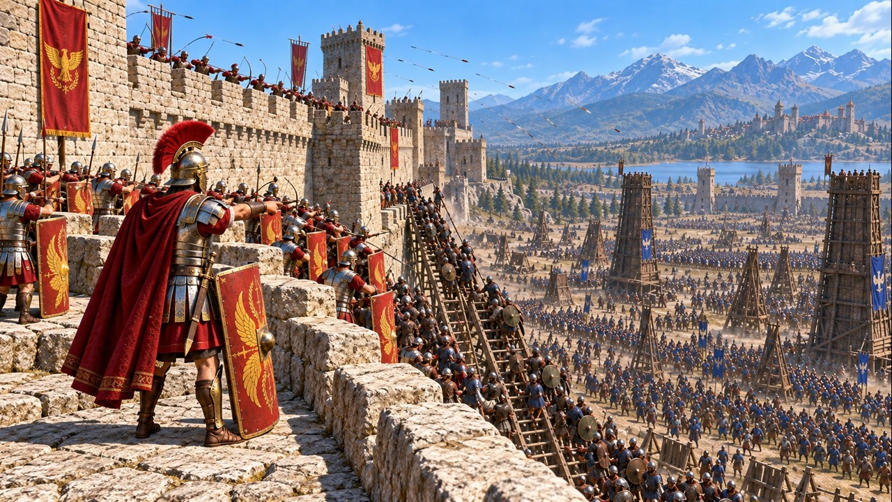 Roman Fort Features 2,000 Attackers Against a Roman Hill Fort | Bannerlord - YouTube