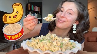 Homemade Tuna Macaroni Salad Mukbang !!!!