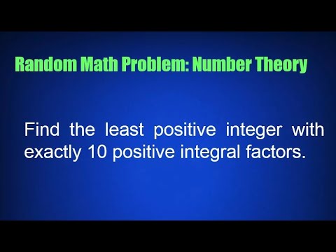 Random Math Problem: Number Theory