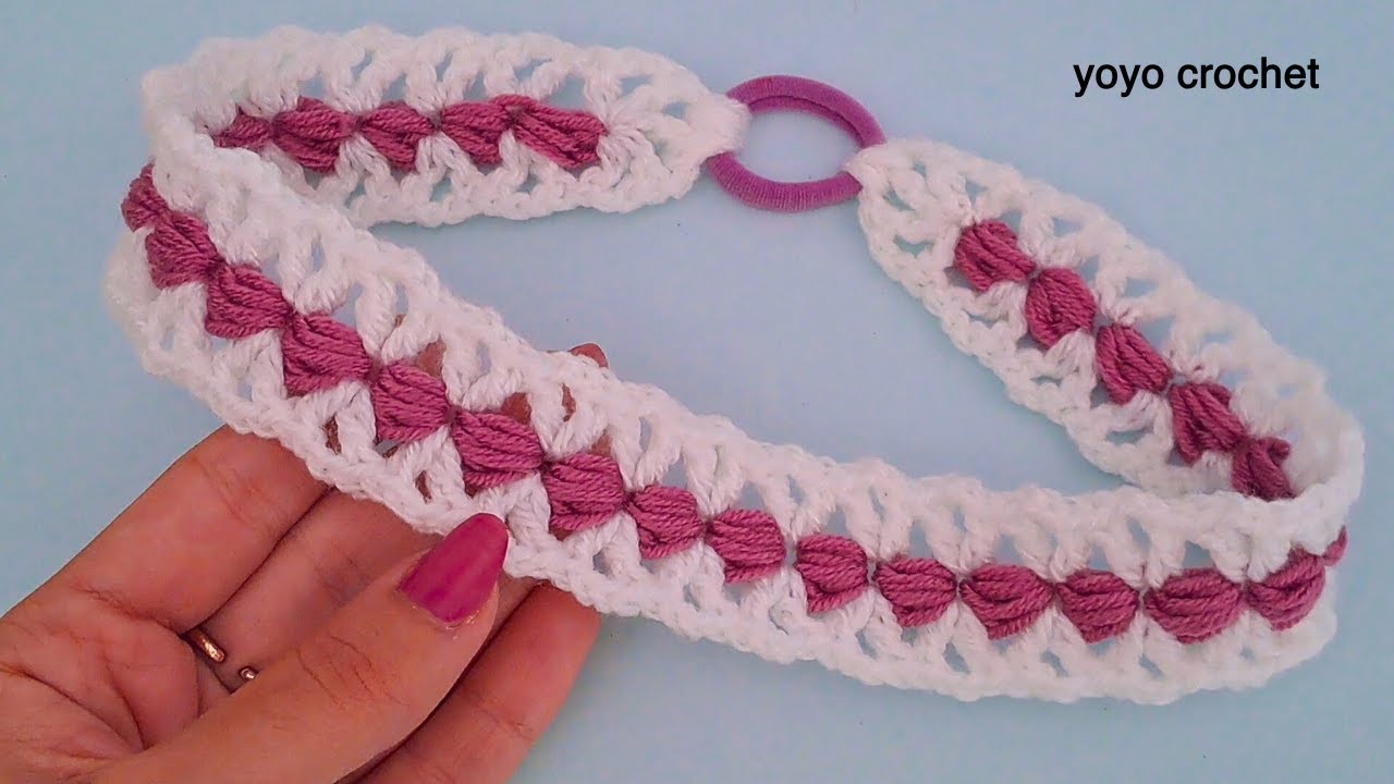 كروشية بندانة شعر للأطفال سهلة جداً وسريعة // ومن بواقى الخيوط - مشروع مربح  #يويو_كروشية