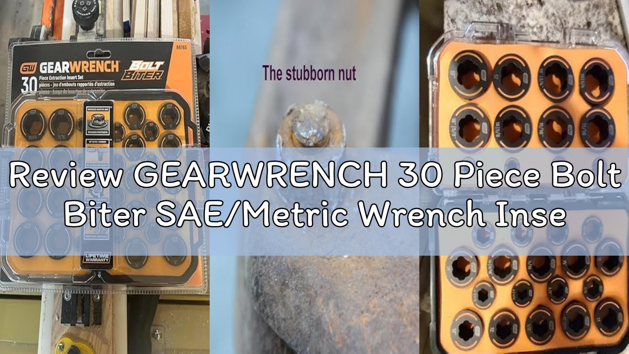 Review GEARWRENCH 30 Piece Bolt Biter SAE/Metric Wrench Insert Set - 86193