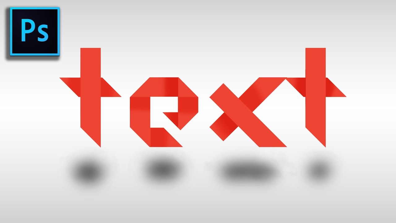 How To Create Folded Paper Text Effect In Adobe Photoshop | Free ...