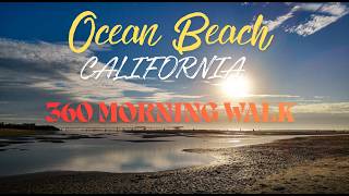 Morning Serenity: A 360° Walk on Ocean Beach, San Diego