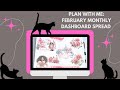 Plan with Me: February Dashboard Spread // SerilynArt YouTube Notebook