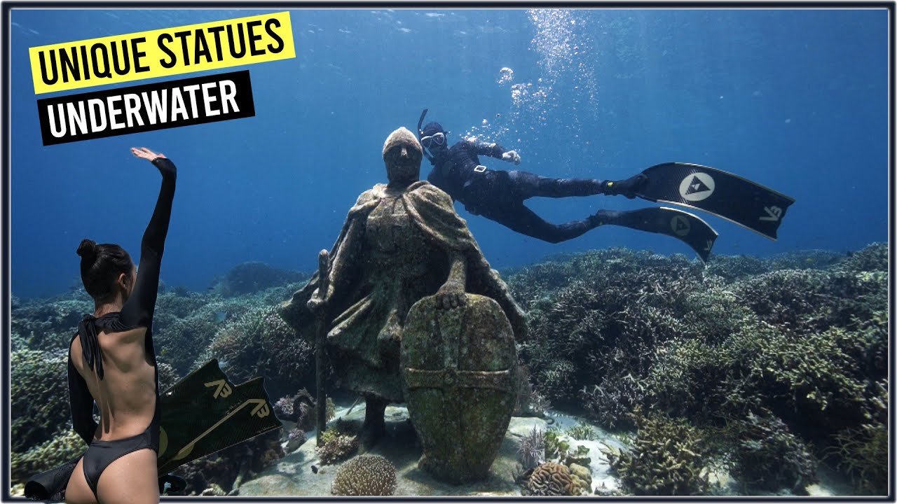 PHILIPPINES MOST UNIQUE UNDERWATER STATUES // (First Time Seen in