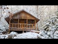 Old restored offgrid cabin built in wilderness refuge