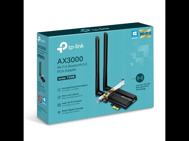 Archer TX55E, AX3000 Wi-Fi 6 Bluetooth 5.2 PCIe Adapter