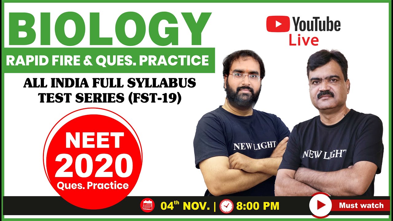 LIVE NEET 2024 | BIOLOGY RAPID FIRE THROUGH NEET 2020 QUES. PAPER ...