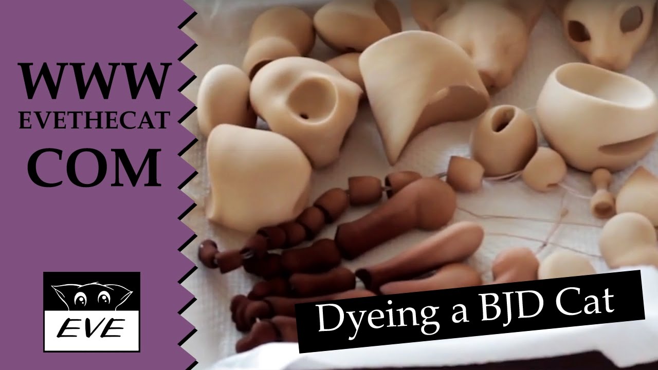 Learn to dye a BJD cat