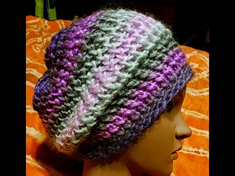 13 Loom Knit Slouchy Hat Patterns - The Funky Stitch