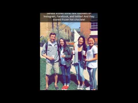 LehighU Snapchat Story Student Senate Frozen Hot Chocolate Giveaway 