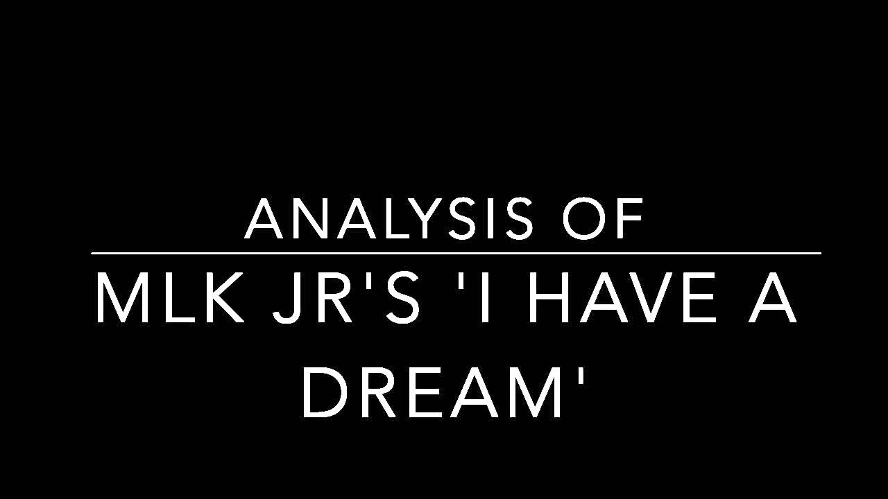 Rhetorical analysis of i have a dream