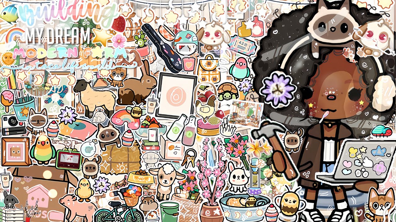 𐐪𐑂. 🐠🎀 Строим современный фермерский дом моей мечты в мире Toca Life 🦆Дневники скоростной сборки,...
