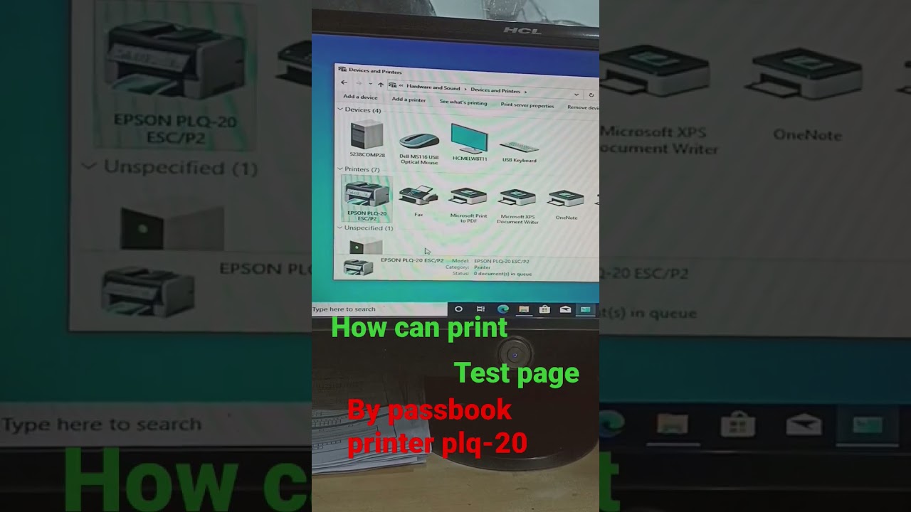 how can try to print test page by passbook printer plq20🖥️🖨️