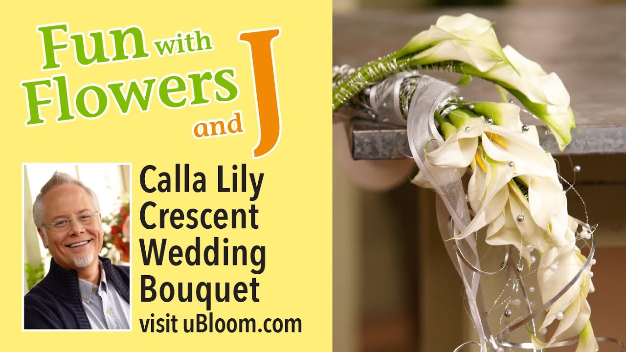 Creating A Cascading Calla Lily Wedding Bouquet Youtube