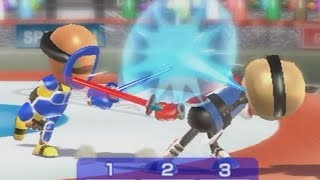 wii sports resort swordplay duel raging and funny moments