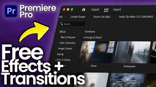 Free Transitions & Effects in Premiere Pro | Film Impact Dashboard Free Transitions & Effects in Premiere Pro | Film Impact Dashboard