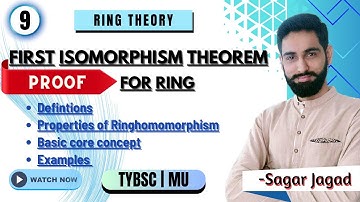 First Isomorphism Theorem for Ring with proof | Properties of Ring homomorphism | TYBSc