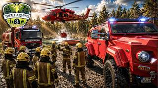 We're reaching the wildfire region! 🚁 Major operation begins | True Farming 3 #159 | LS25