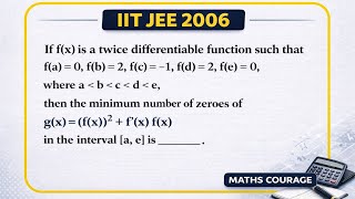IIT JEE 2006.Application of Derivatives,Mean Value Theorem.
