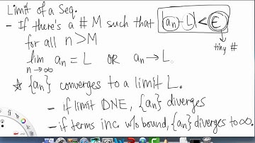 Sequences   Overview pt 1 | Single Variable Calculus for Sci & Eng | Griti