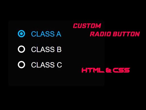 Custom Radio Buttons using HTML & CSS