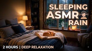 2 HOURS Heavy Rain at Night for Deep Sleep & Relaxation | Cozy ASMR