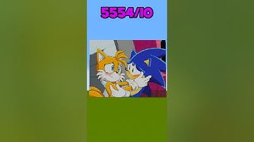 Sonic x Tails x Amy Rose ARTS in MINECRAFT! 😏😁😍 #shorts