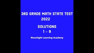 3th Grade Math State Test Questions 1 - 9 #maths #eamcet #grade3