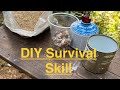 DIY Zundermaterial herstellen- One Hand Fire Challenge