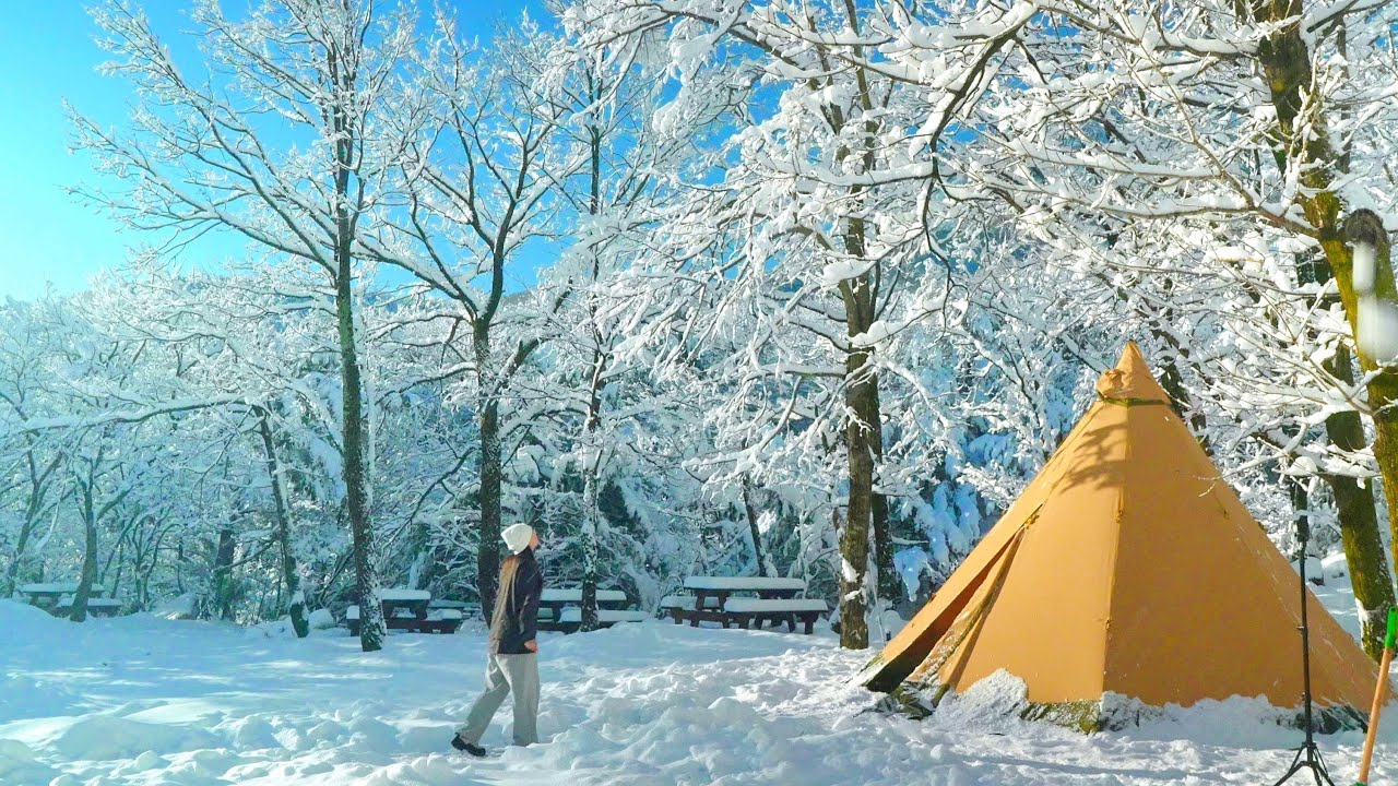 역대급 설중캠핑, 안개가 걷히고 마주한 선물같은 풍경속에서 ❄️ 텐티피 사피어9CP : 캠핑느루