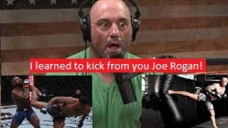 Joe Rogan shocked that Joaquin Buckley learned kickspin from him #joerogan #ufc #podcast