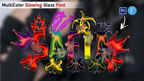 How To Make New Multi Color Glowing Glass Font In Ps Touch Pixelab | Zarraq Creation