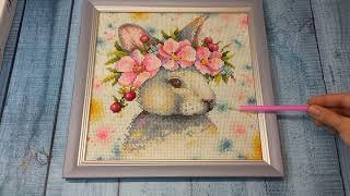 Алмазная мозаика Brilli Art &quot;Кролик в цветах&quot;.  М.П.Студия. Символ года.