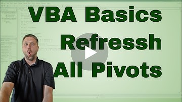 Update or Refresh All Pivot Tables in Excel VBA
