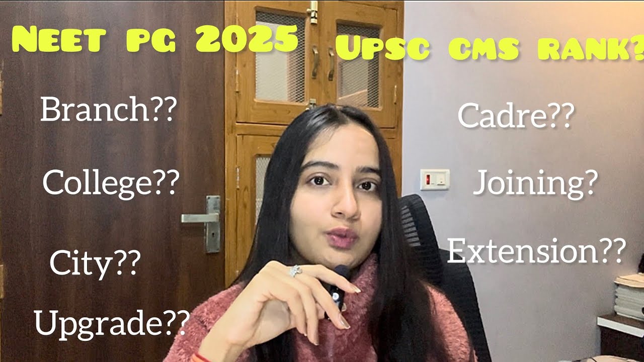 *"NEET PG 2025: My Branch & College + UPSC CMS Rank Update 2025!"*📚📈
