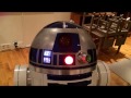 R2-D2 takes a spin in the living room.