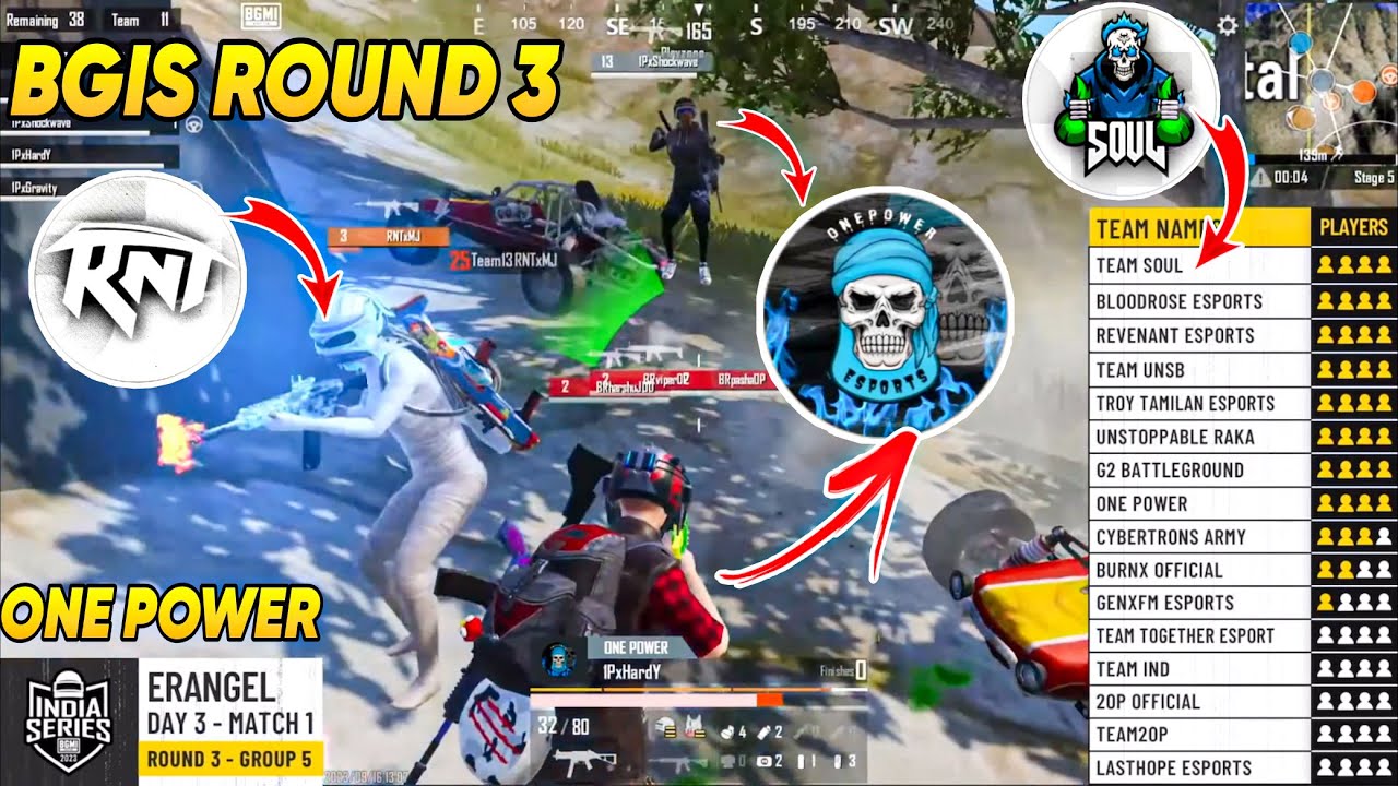 BGIS 2023 | Day 3,4 | Round 3 | Team One Power with 1PxHardY ...