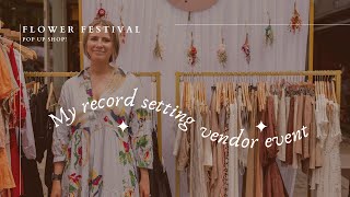 Get Inspiration for Your Vendor Booth From the Cutest Flower Festival Pop Up | My Record Setting Day