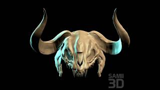 Monster Hunter World Bone Helm 3D Sculpted Turnaround