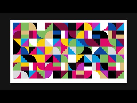 Geometric mosaic vector pattern | randomus script |Adobe Illustrator