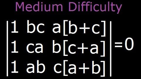 Determinant solved problem - difficulty medium