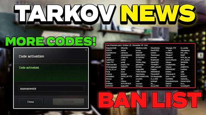 Survey REWARD, ANOTHER Code, Cheater BAN LIST - Tarkov News & Updates